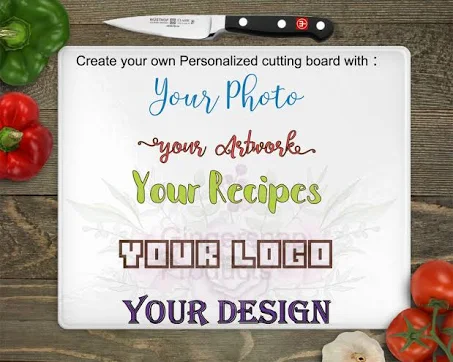 Custom glass cutting board
