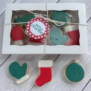 Merry Christmas Set of Six Mini Cookies