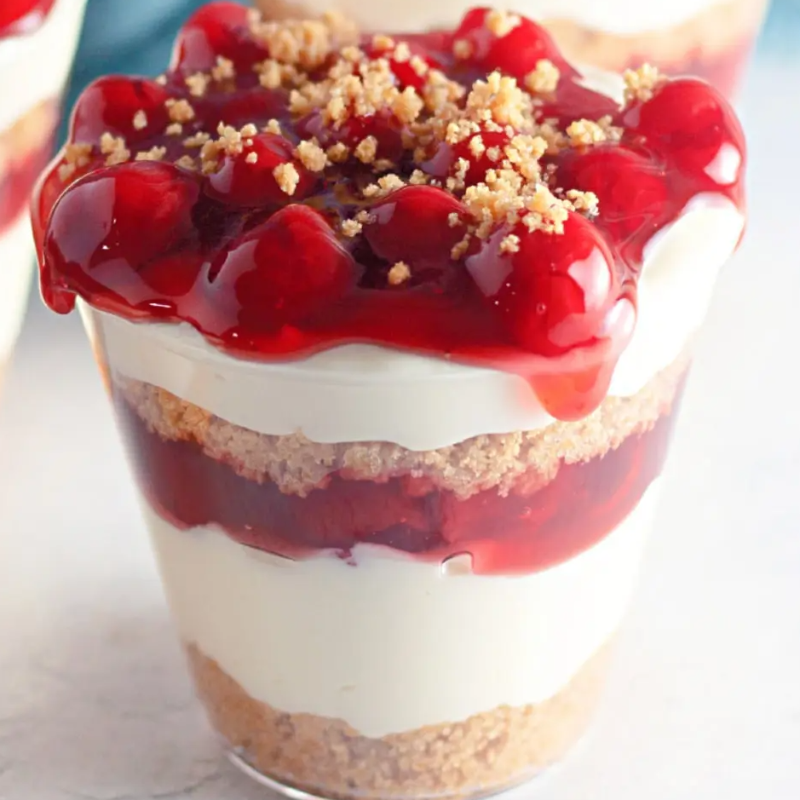 Heavenly Cherry Cheese Cake Cup