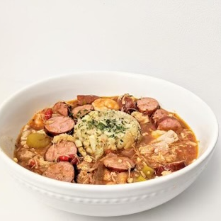 Single Meal: Pint of Gumbo, potato salad, rice, slice of cornbread Main Image