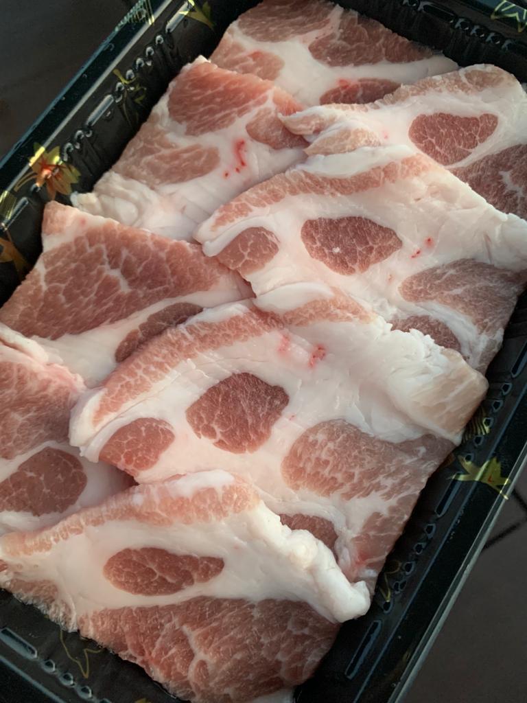 黑毛豬腩片 (6片/盒) $78