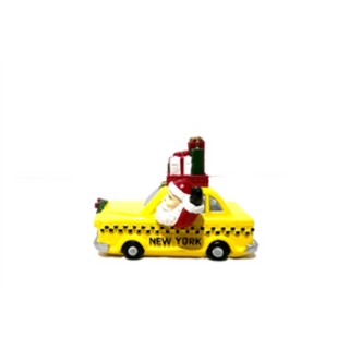 TAXI SANTA POLY ORNAMENT R4 NYC-COR4