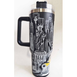 NY STANLY CUP WITH STRAW BLACK ST02B