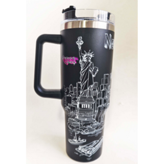 NY STANLY CUP WITH STRAW BLACK  ST01BK
