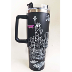 NY STANLY CUP WITH STRAW BLACK  ST01BK