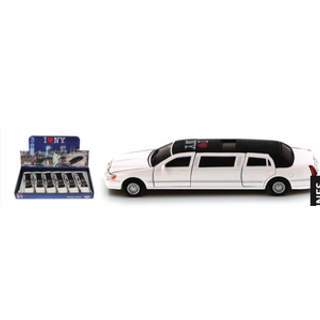 I Love NY Lincoln Limo White 7001DW-ILNY