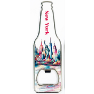 Metal Bottle Opener Magnet NYC-M2061