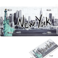 New York Skyline License Plate 78517