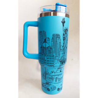 NY STANLY CUP WITH STRAW BLUE ST04BL