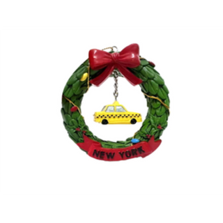 TAXI WREATH ORNAMENT R13 NYC-COR13