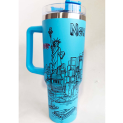 NY STANLY CUP WITH STRAW BLUE ST01BL
