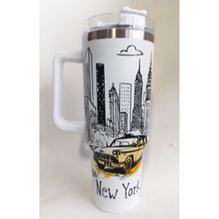 NY STANLY CUP WITH STRAW WHITE ST03W