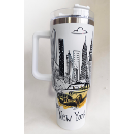 NY STANLY CUP WITH STRAW WHITE ST03W