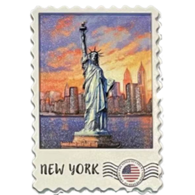 RESIN STAMP MAGNET NYC-M2033