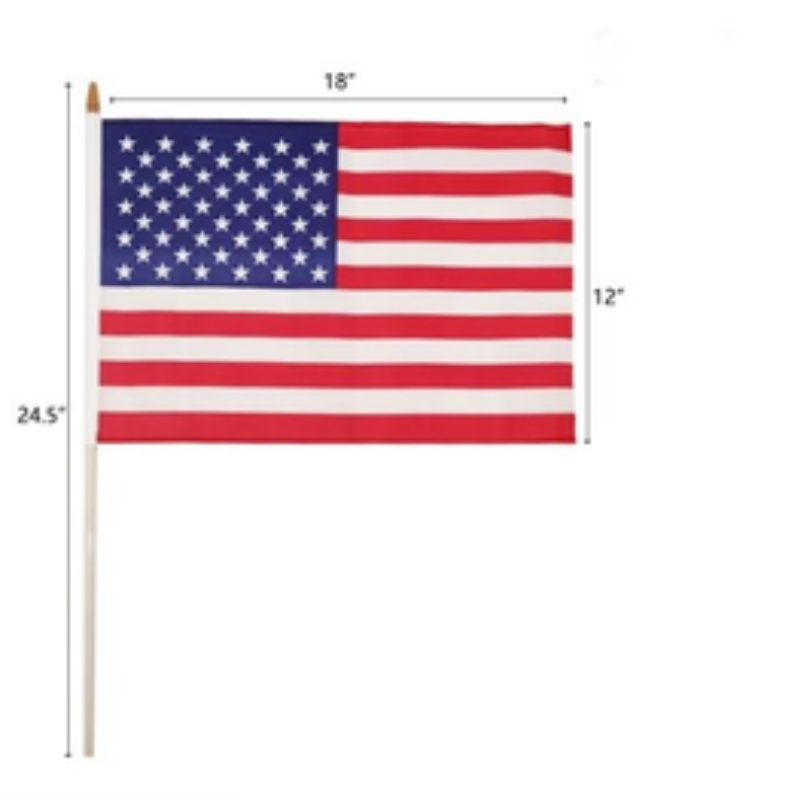 USA Hand Flag 12" 02420