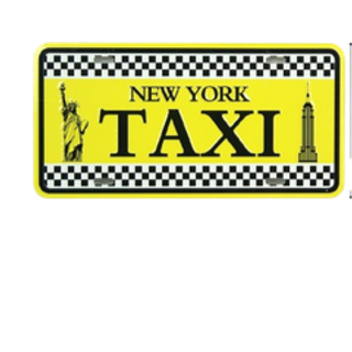 376813 Taxi Plate