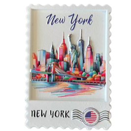 RESIN STAMP MAGNET NYC-M2038