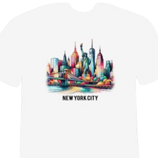 NYC COLOR SKYLINE White