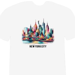 NYC COLOR SKYLINE White