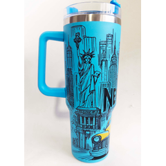 NY STANLY CUP WITH STRAW BLUE ST02BL
