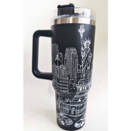 NY STANLY CUP WITH STRAW BLACK ST04B