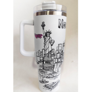NY STANLY CUP WITH STRAW WHITE ST01W