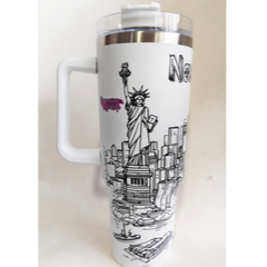 NY STANLY CUP WITH STRAW WHITE ST01W