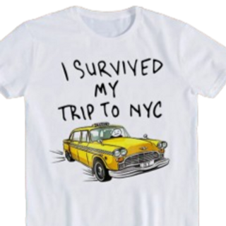 I SURVIVE TAXI WHITE