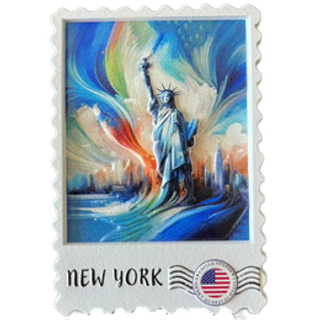 RESIN STAMP MAGNET NYC-M2037