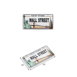 License plate Magnet Small (Wall Street) 377035