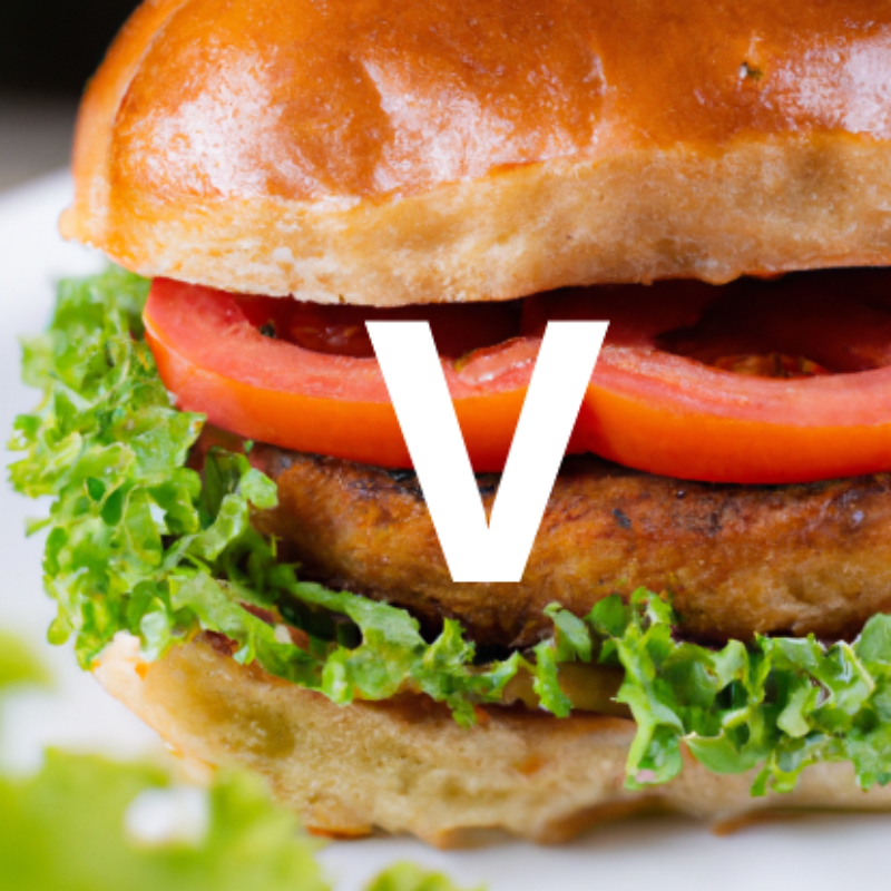 (V) Veggie patty with lettuce and tomato on brioche bun Main Image