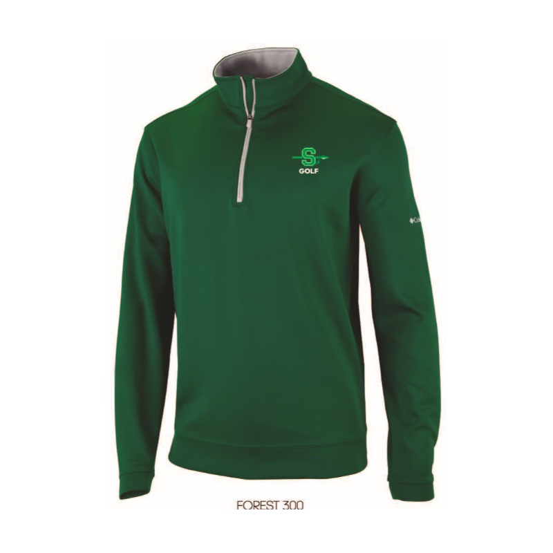 Men's Columbia Omni-Wick Wickham Hills 1/4 Zip- Green Main Image