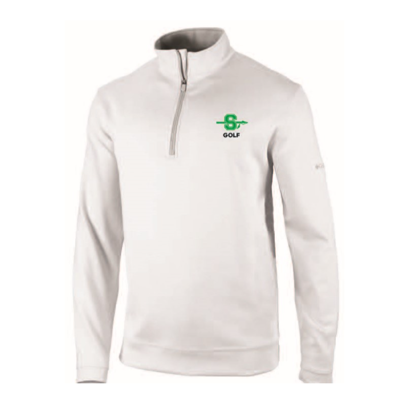 Men's Columbia Omni-Wick Wickham Hills 1/4 Zip- White Main Image