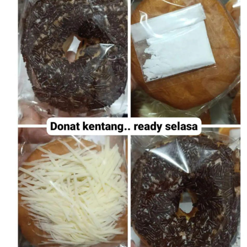 Donat Gula Putih, Coklat atau Keju