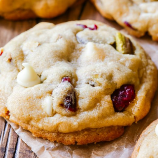 Cranberry, White Chocolate & Pistachio Cookie (min order 6 pieces)