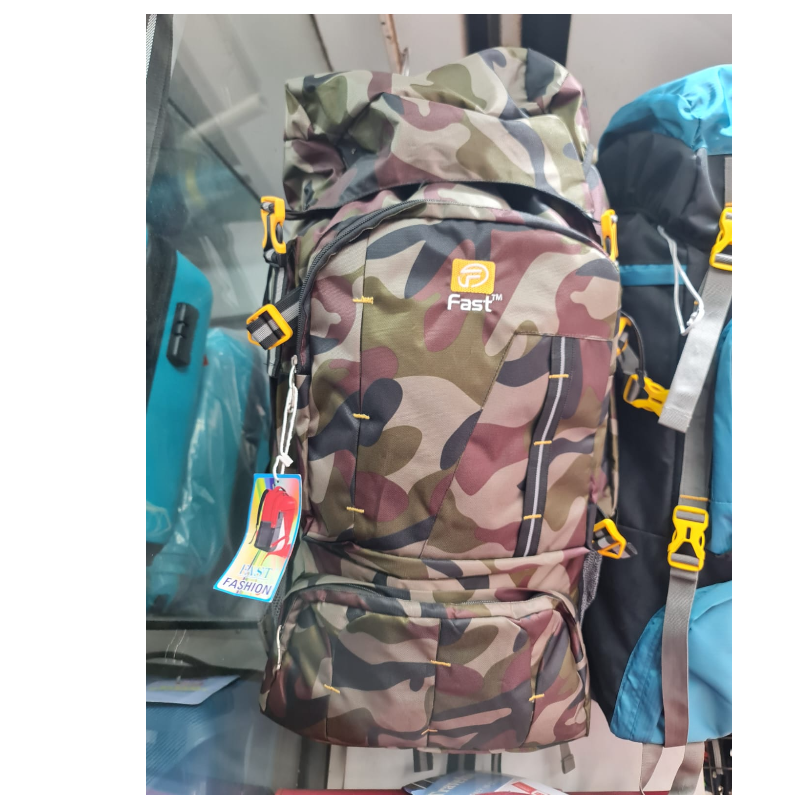 Fast fashion military print trekking bag Main Image