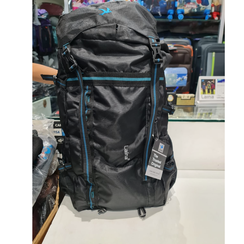 Line black trekking bag  Main Image