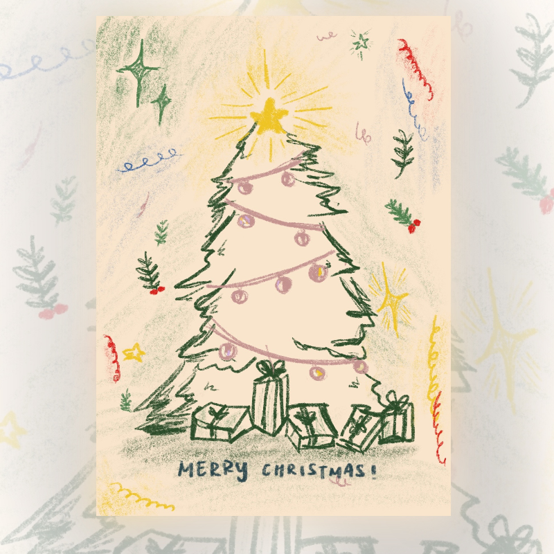 sketchy Christmas card Main Image