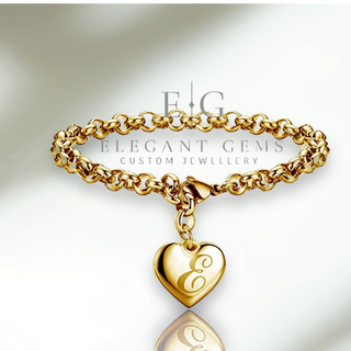 Custom letter bracelet - gold