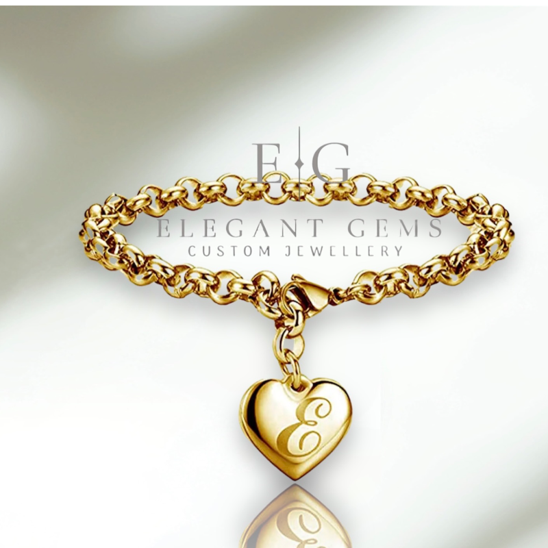 Custom letter bracelet - gold