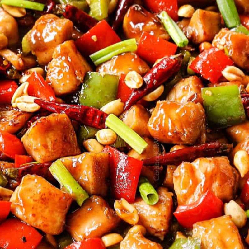 Kung Pao Chicken w/Peppers and Rice Large Image