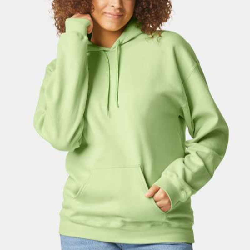 Gildan Softstyle Hoodie (Pistachio/Black text) Main Image