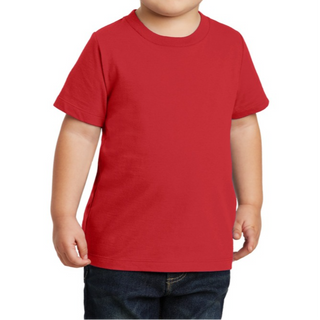 Port & Company Toddler T-Shirt (Bright Red/White text)