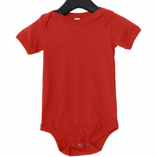 Bella + Canvas Infant Short Sleeved Body Suit (Red/White text)