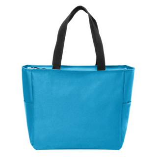 Port Authority Zip Tote (Turquoise/Black Text)