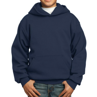 Port & Company Youth Hoodie (Navy/White text)