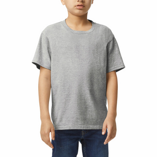 Gildan Youth Softstyle T-Shirt (Grey/Black text)