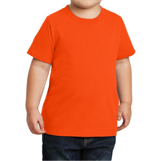 Port & Company Toddler T-Shirt (Orange/White text)