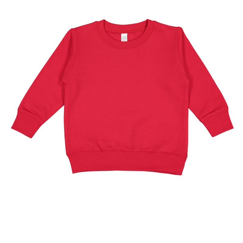 Rabbit Skins Crewneck (Red/White text) Main Image