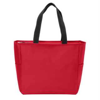 Port Authority Zip Tote (Chili Red/Black Text)